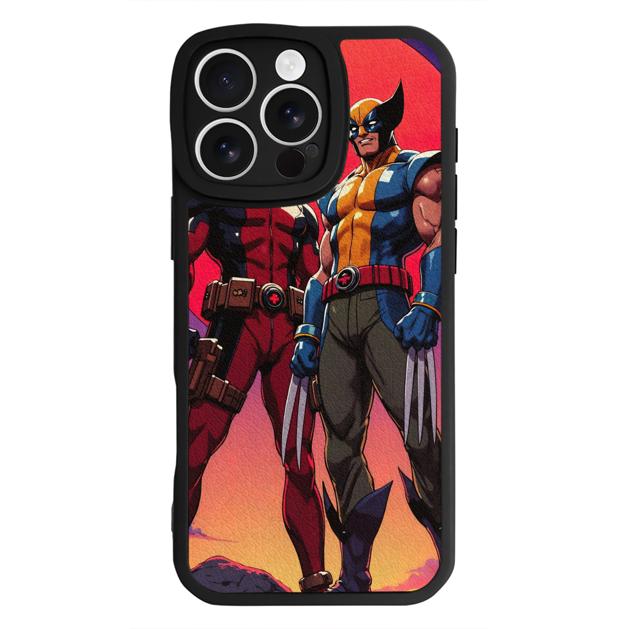 （画像用） Deadpool デッドプール 【iPhone 16シリーズ対応】シリコンスマホケース（レザー調） 材質：シリコン